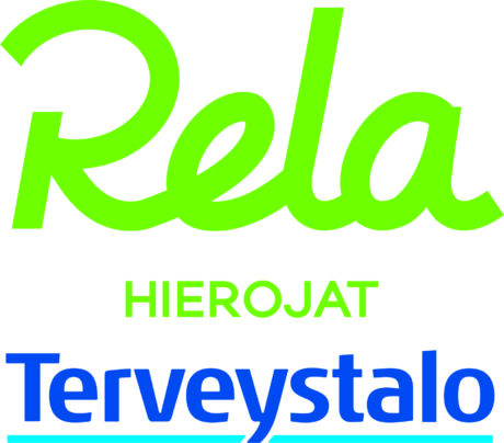 Rela-hierojat Terveystalo logo.